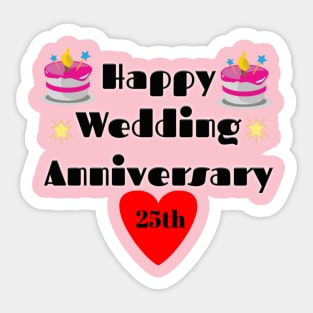 Happy Wedding Anniversary t-shirt Sticker